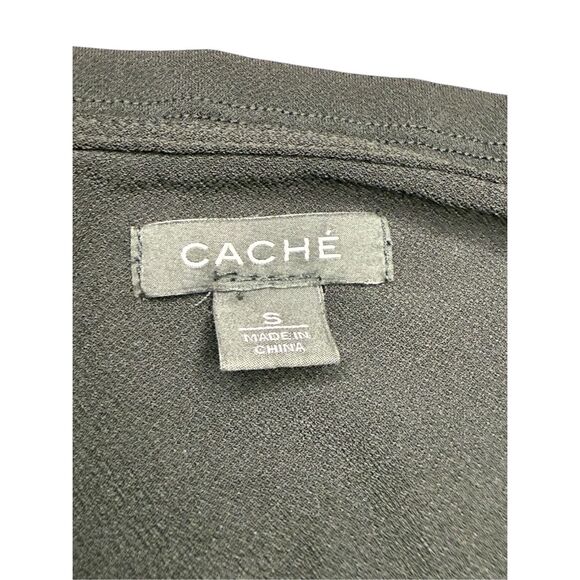 Cache Women’s Small Rhinestone Draped Halter Top Black Elegant Sexy Glam Y2K - Picture 6 of 7